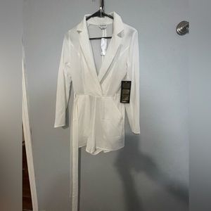 Bebe white jumpsuit.